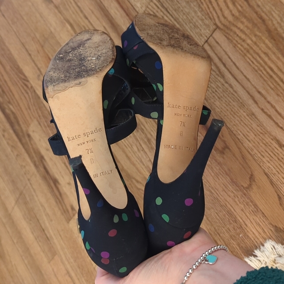 KATE SPADE GEMMA MIDNIGHT POLKA DOT SHOES - Picture 4 of 6